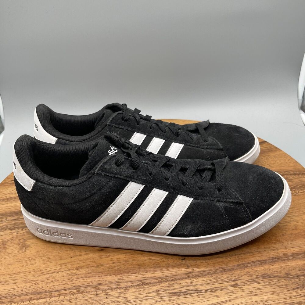 adidas Grand Court 2.0 Shoes Mens Size 11.5 Black White Casual Comfort Walking